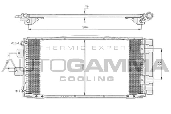 AUTOGAMMA Конденсатор, кондиционер 105035