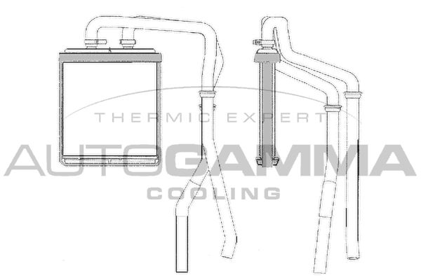 AUTOGAMMA Теплообменник, отопление салона 105496