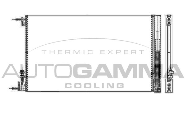 AUTOGAMMA Конденсатор, кондиционер 105507