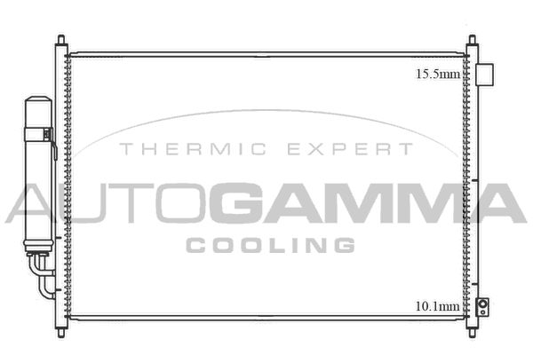 AUTOGAMMA Конденсатор, кондиционер 105540