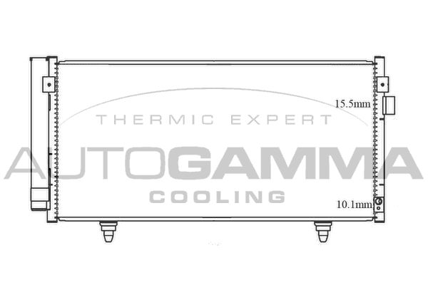 AUTOGAMMA Конденсатор, кондиционер 105550