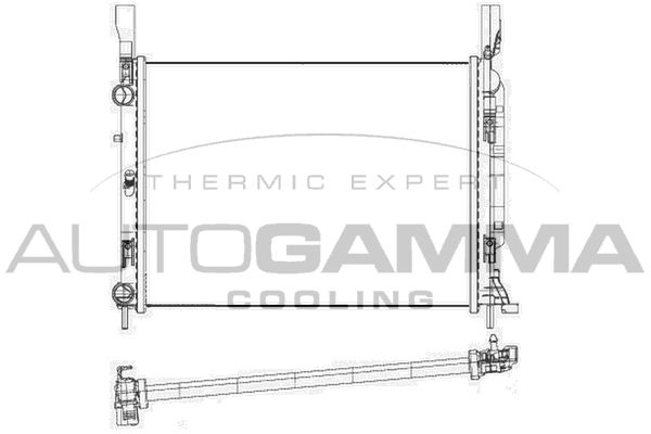 AUTOGAMMA Радиатор, охлаждение двигателя 105670