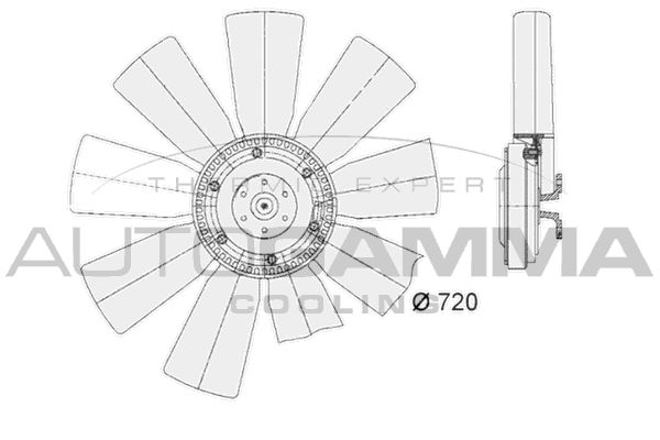 AUTOGAMMA Ventilators, Motora dzesēšanas sistēma GA225006