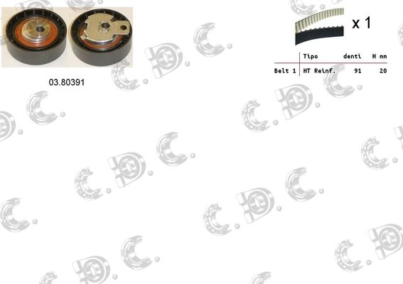 AUTOKIT Spriegotājrullītis, Gāzu sadales mehānisma piedziņ 03.80391K