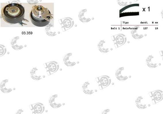 AUTOKIT Zobsiksnas komplekts 04.5043