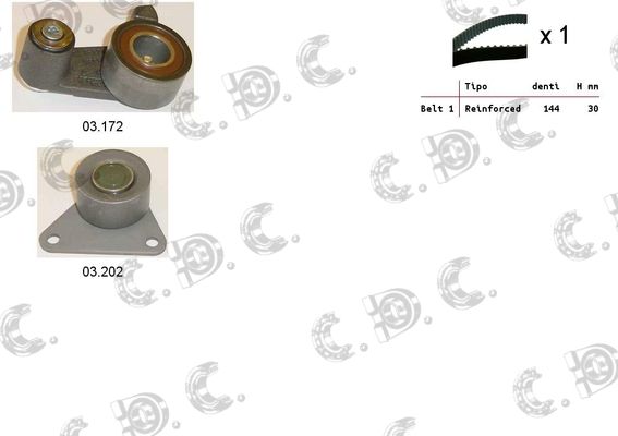 AUTOKIT Zobsiksnas komplekts 04.5085