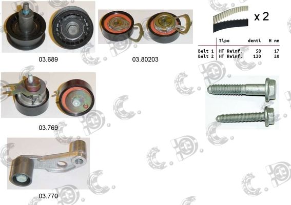 AUTOKIT Zobsiksnas komplekts 04.5128