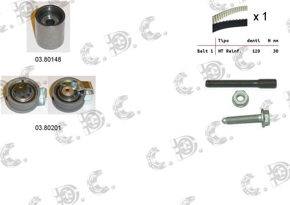 AUTOKIT Zobsiksnas komplekts 04.5129