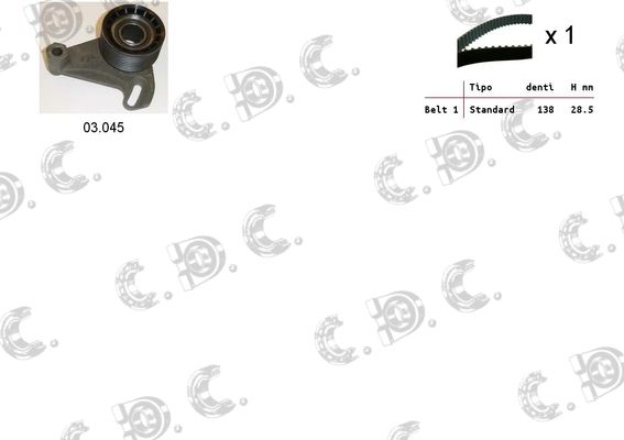 AUTOKIT Zobsiksnas komplekts 04.5165