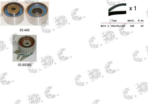 AUTOKIT Zobsiksnas komplekts 04.5216