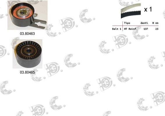 AUTOKIT Zobsiksnas komplekts 04.5263