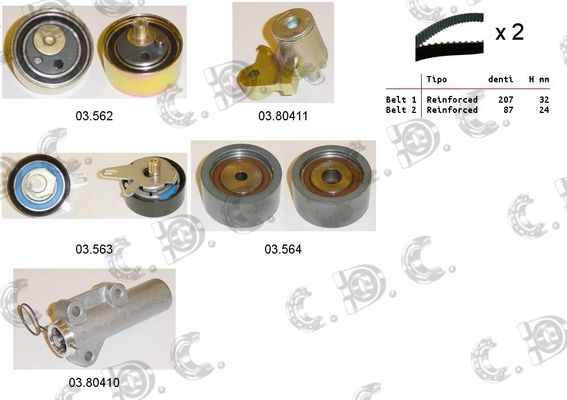 AUTOKIT Zobsiksnas komplekts 04.5267C