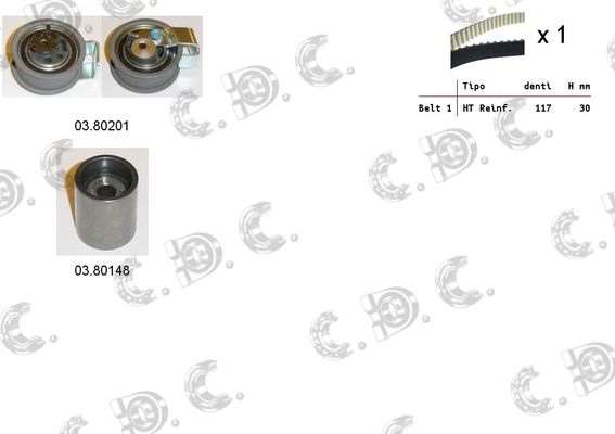 AUTOKIT Zobsiksnas komplekts 04.5321