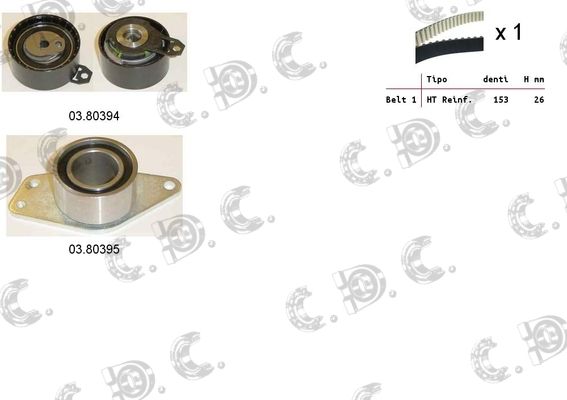 AUTOKIT Zobsiksnas komplekts 04.5326