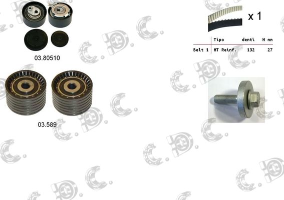 AUTOKIT Zobsiksnas komplekts 04.5336