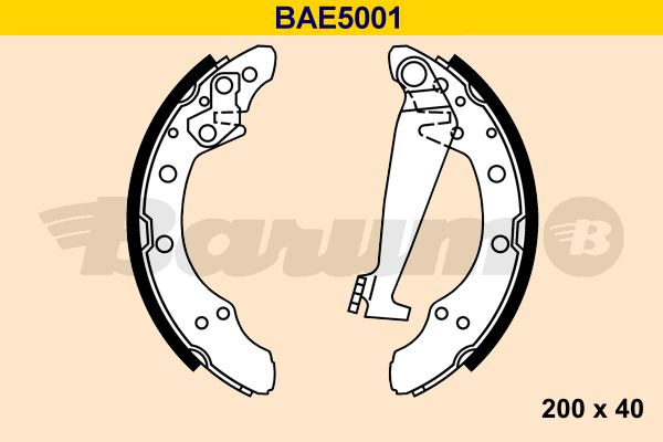 BARUM Комплект тормозных колодок BAE5001