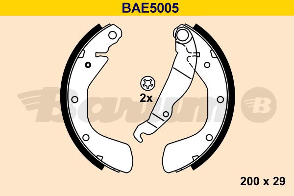 BARUM Комплект тормозных колодок BAE5005