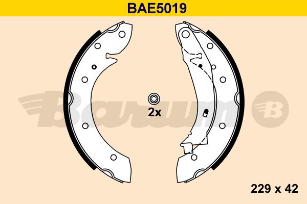 BARUM Комплект тормозных колодок BAE5019