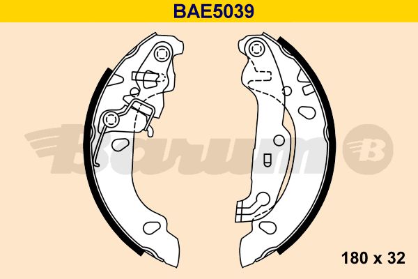 BARUM Комплект тормозных колодок BAE5039