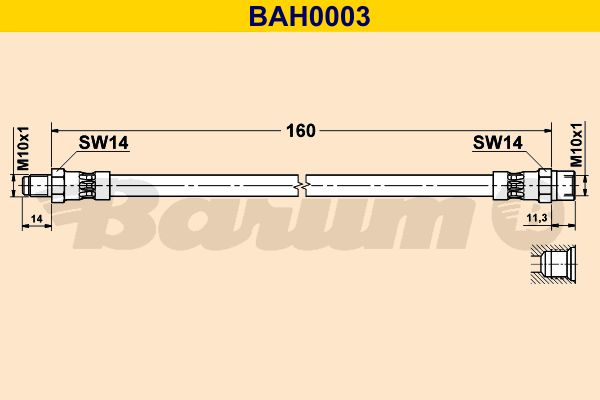 BARUM Bremžu šļūtene BAH0003