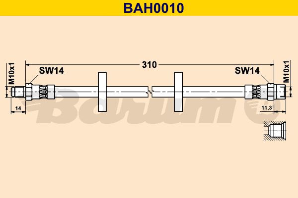 BARUM Bremžu šļūtene BAH0010