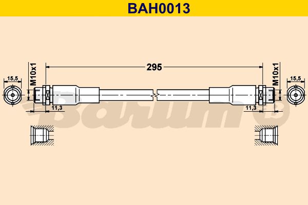 BARUM Bremžu šļūtene BAH0013