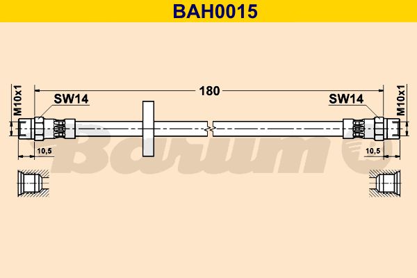 BARUM Тормозной шланг BAH0015