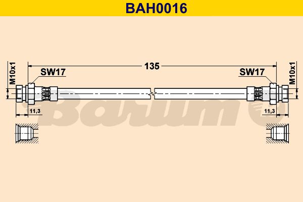 BARUM Тормозной шланг BAH0016
