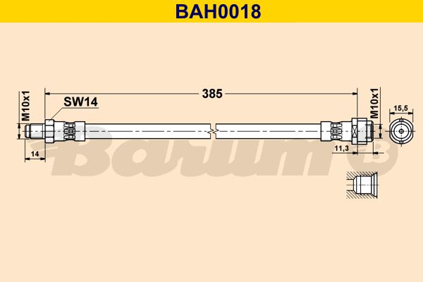 BARUM Тормозной шланг BAH0018