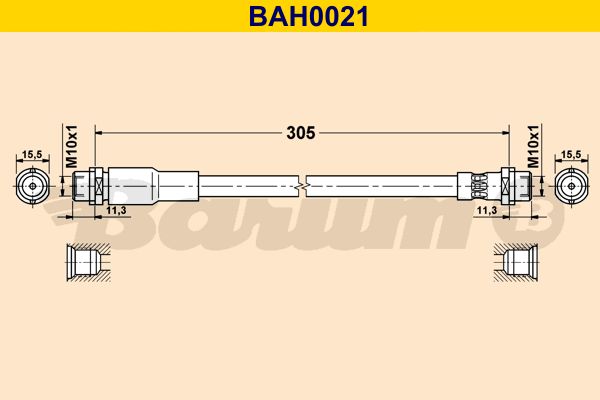 BARUM Bremžu šļūtene BAH0021