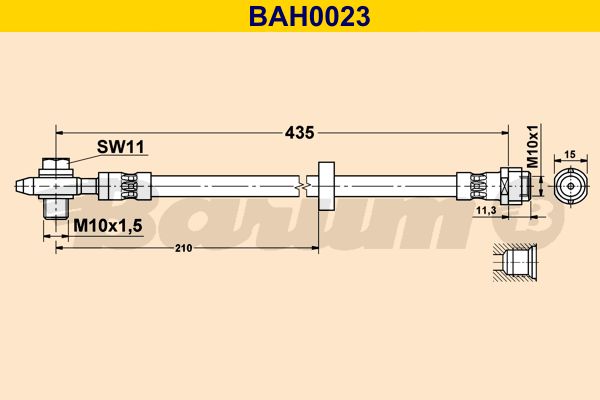 BARUM Bremžu šļūtene BAH0023