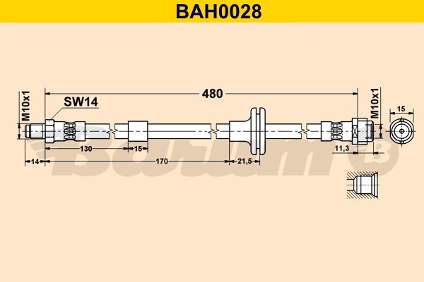 BARUM Bremžu šļūtene BAH0028