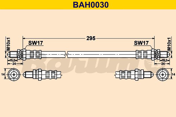 BARUM Тормозной шланг BAH0030