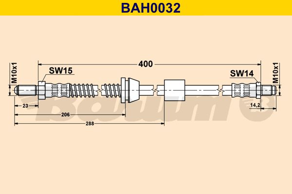 BARUM Тормозной шланг BAH0032