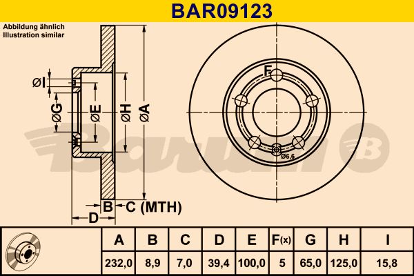 BARUM Тормозной диск BAR09123
