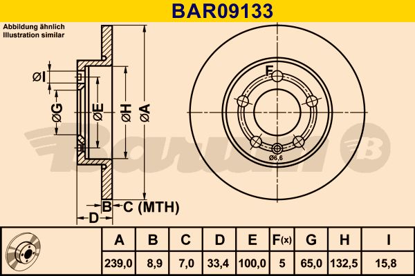 BARUM Тормозной диск BAR09133