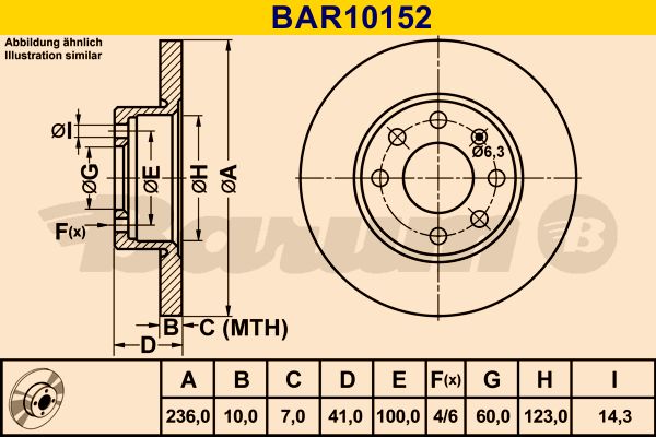 BARUM Тормозной диск BAR10152