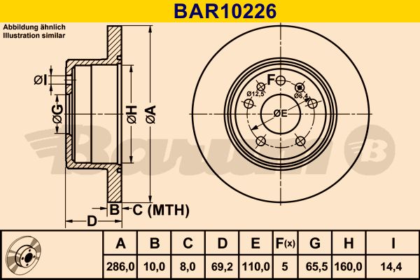 BARUM Тормозной диск BAR10226