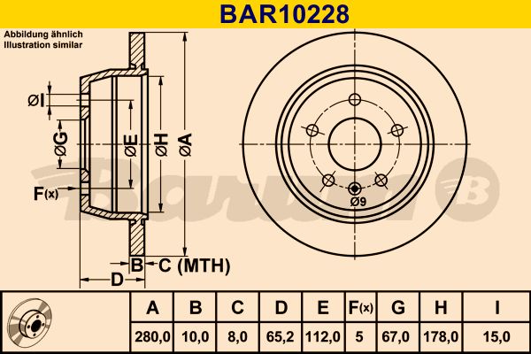 BARUM Тормозной диск BAR10228