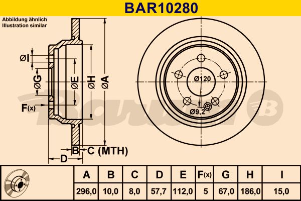 BARUM Bremžu diski BAR10280