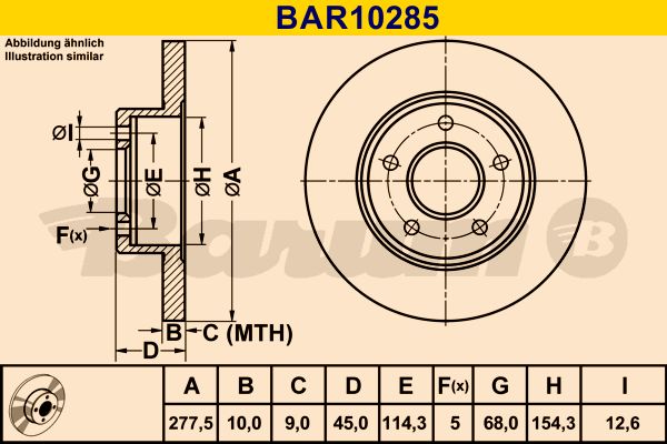 BARUM Тормозной диск BAR10285