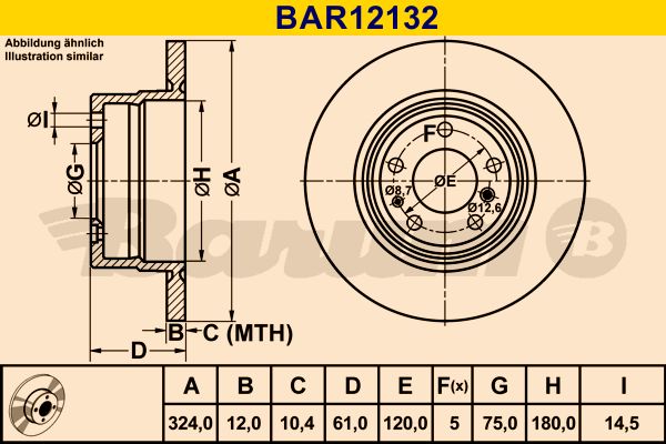 BARUM Bremžu diski BAR12132