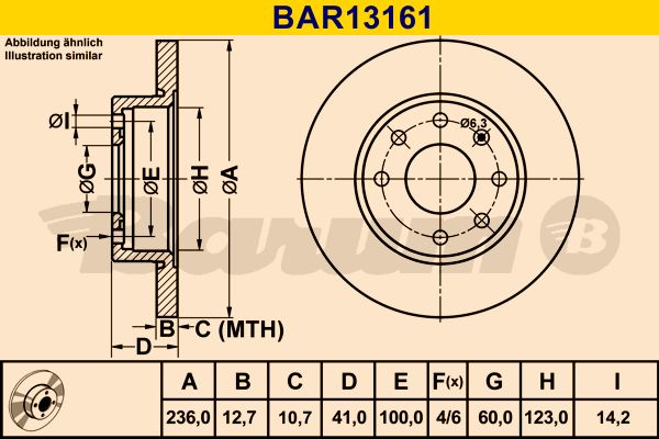 BARUM Bremžu diski BAR13161
