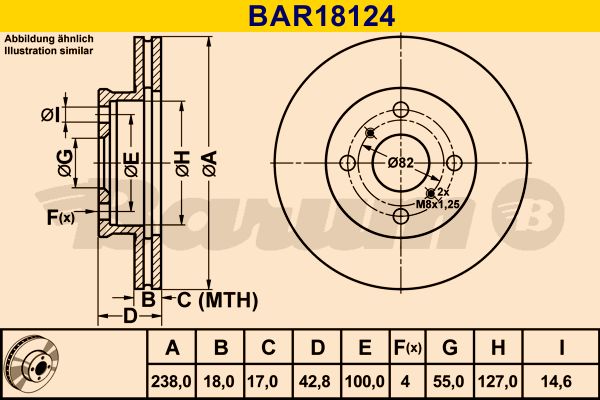 BARUM Тормозной диск BAR18124