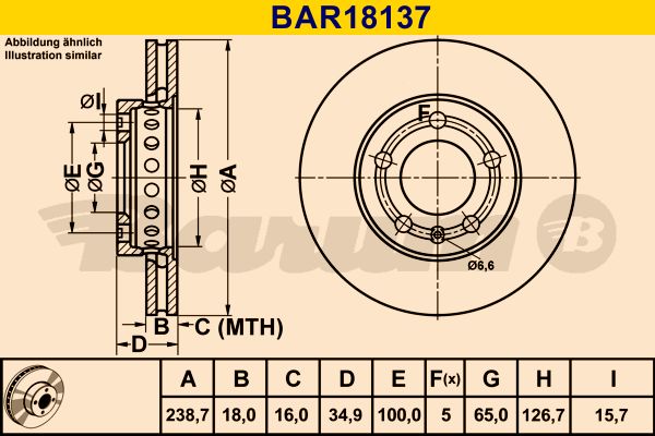 BARUM Bremžu diski BAR18137