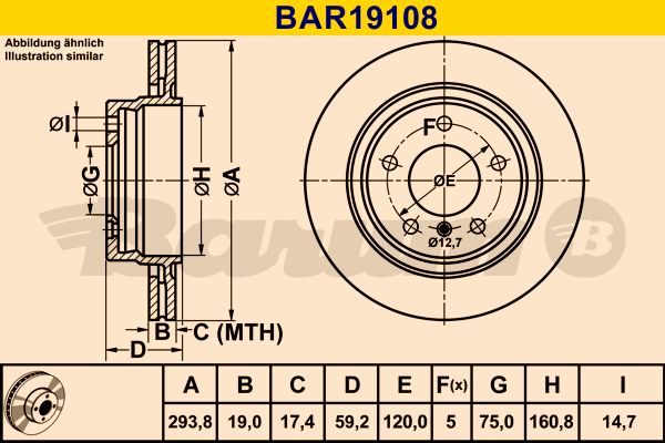 BARUM Тормозной диск BAR19108
