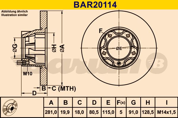 BARUM Тормозной диск BAR20114