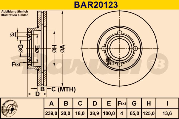 BARUM Bremžu diski BAR20123