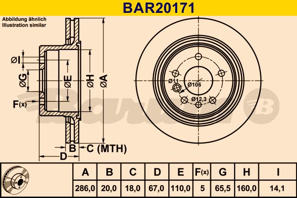 BARUM Тормозной диск BAR20171