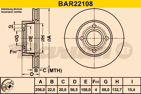 BARUM Bremžu diski BAR22108